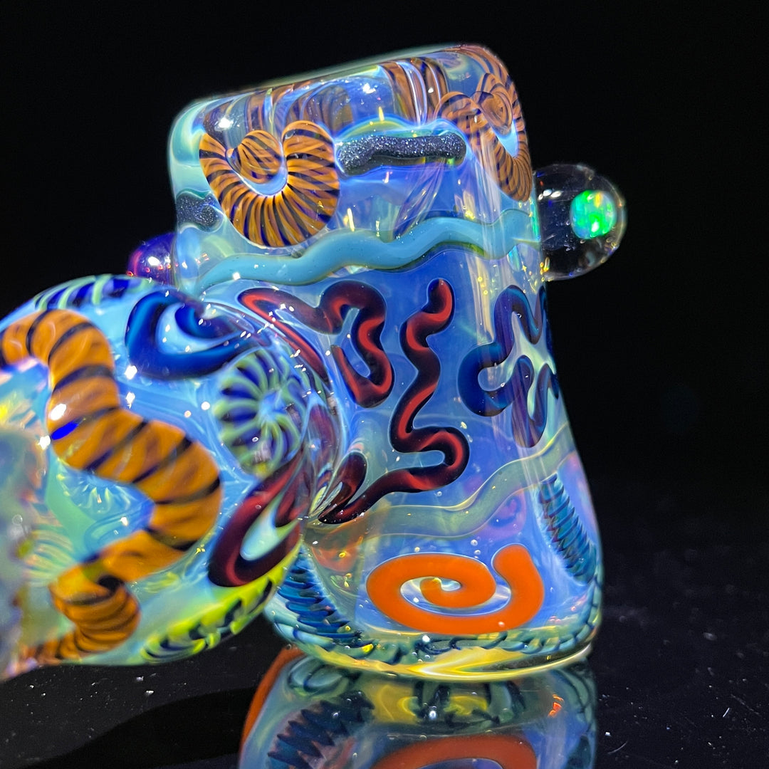 Inside Out Hammer with Opal Glass Pipe Tiny Mike   