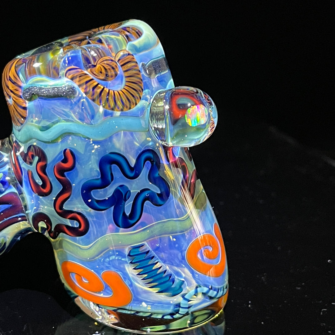 Inside Out Hammer with Opal Glass Pipe Tiny Mike   