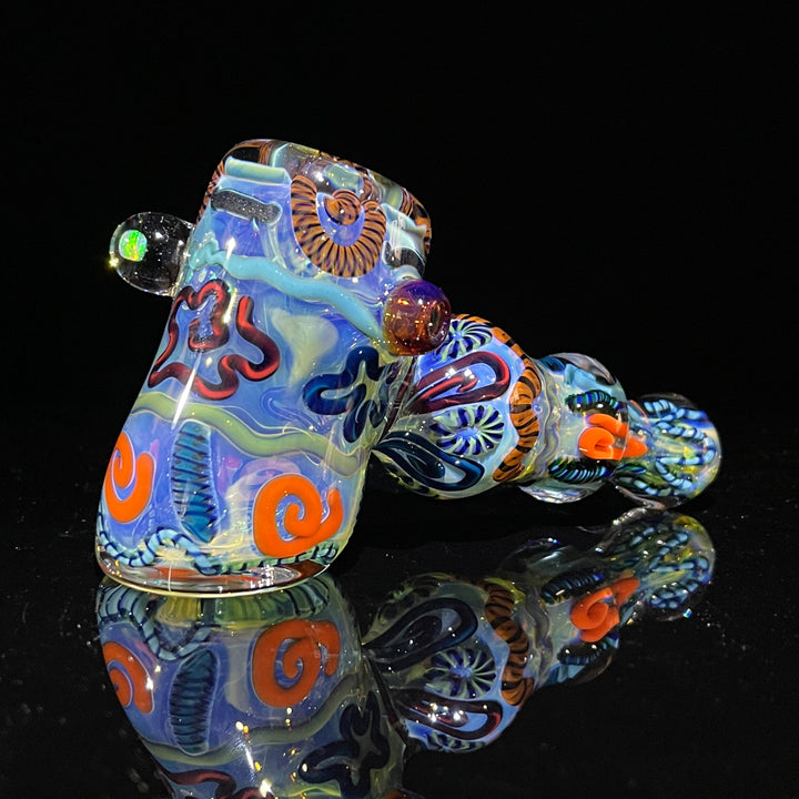 Inside Out Hammer with Opal Glass Pipe Tiny Mike   