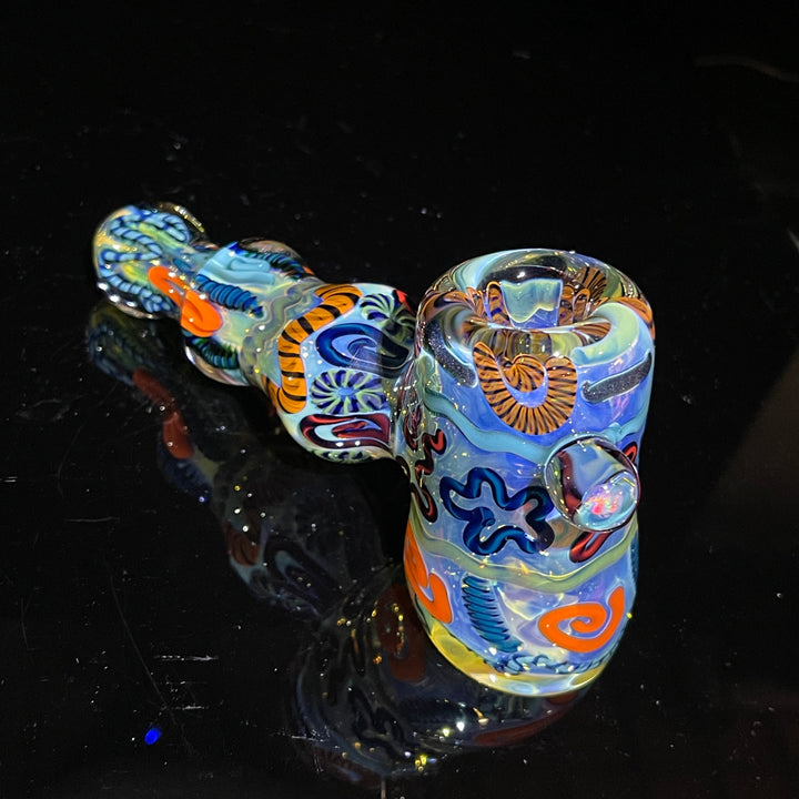 Inside Out Hammer with Opal Glass Pipe Tiny Mike   