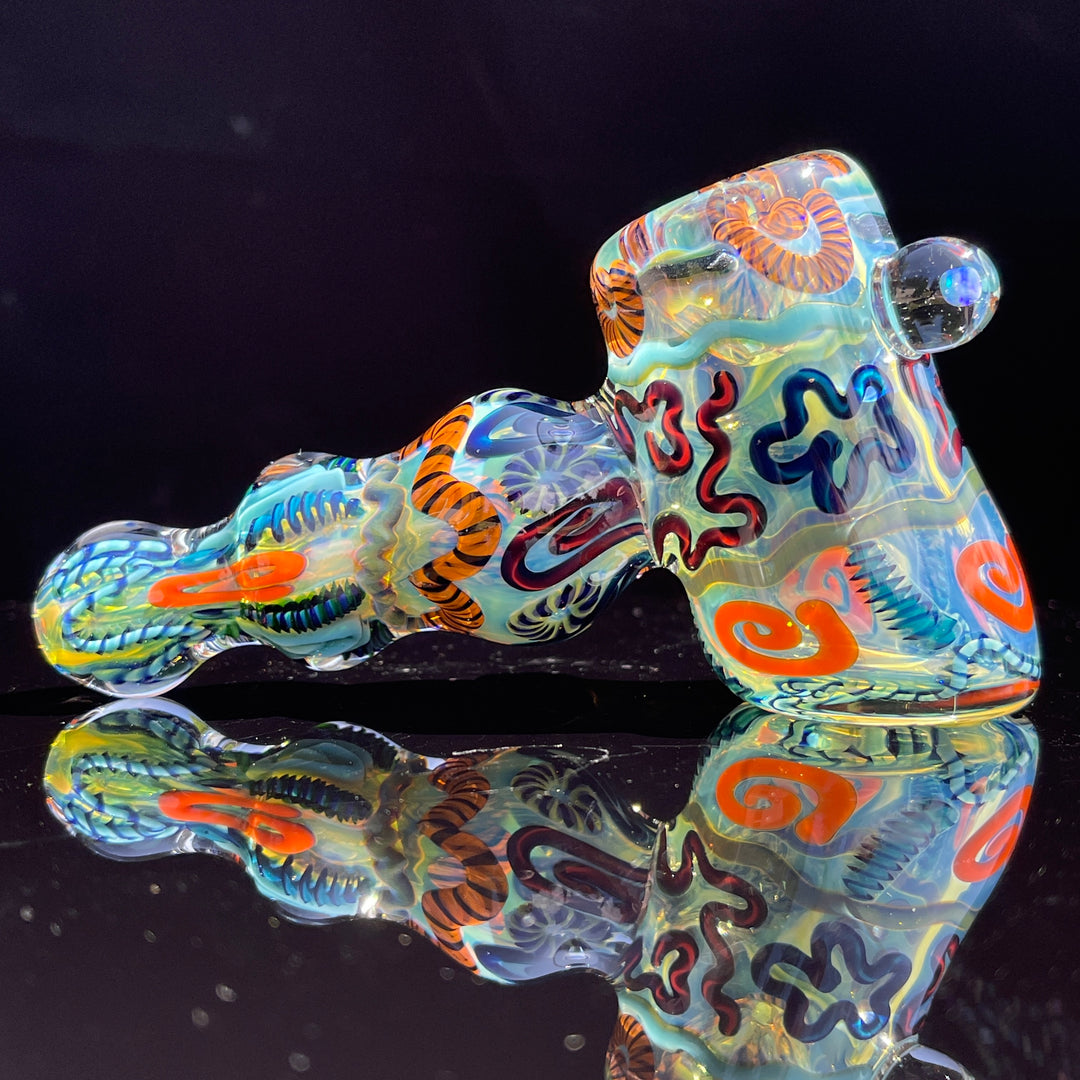 Inside Out Hammer with Opal Glass Pipe Tiny Mike   