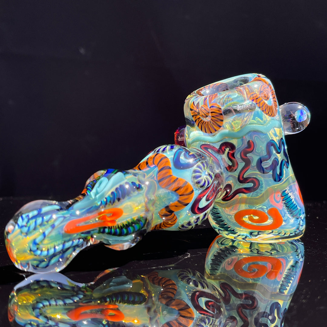 Inside Out Hammer with Opal Glass Pipe Tiny Mike   