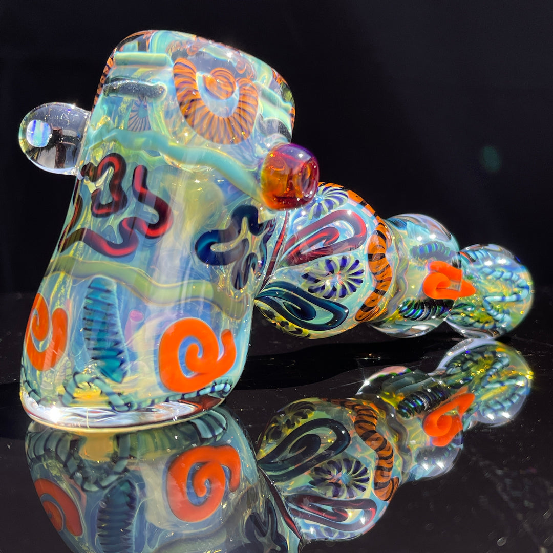 Inside Out Hammer with Opal Glass Pipe Tiny Mike   