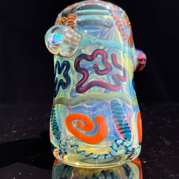 Inside Out Hammer with Opal Glass Pipe Tiny Mike   