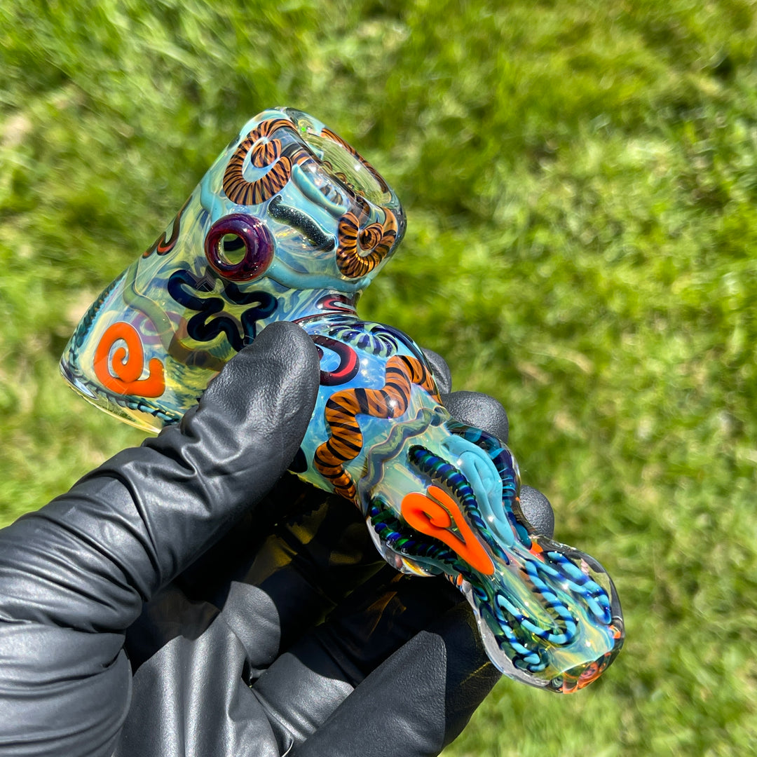 Inside Out Hammer with Opal Glass Pipe Tiny Mike   