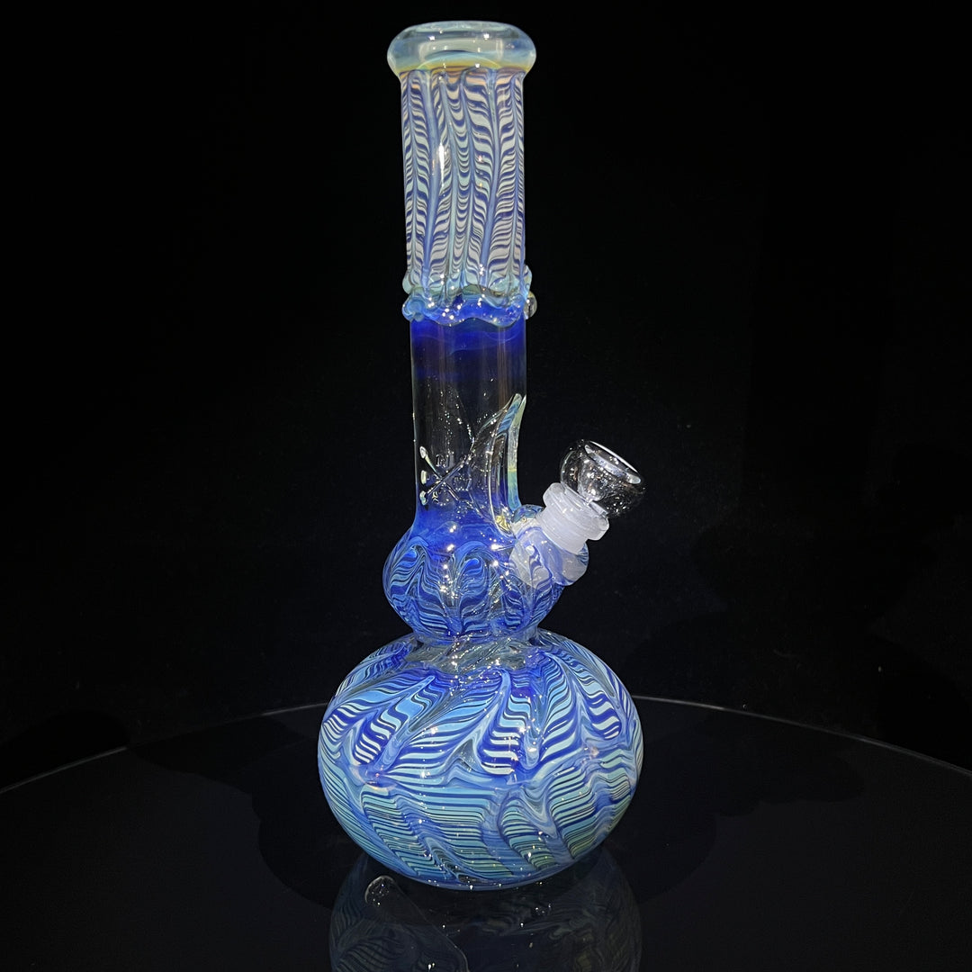 11" Double Bubble Color Rake Bong Glass Pipe Mary Jane's Glass