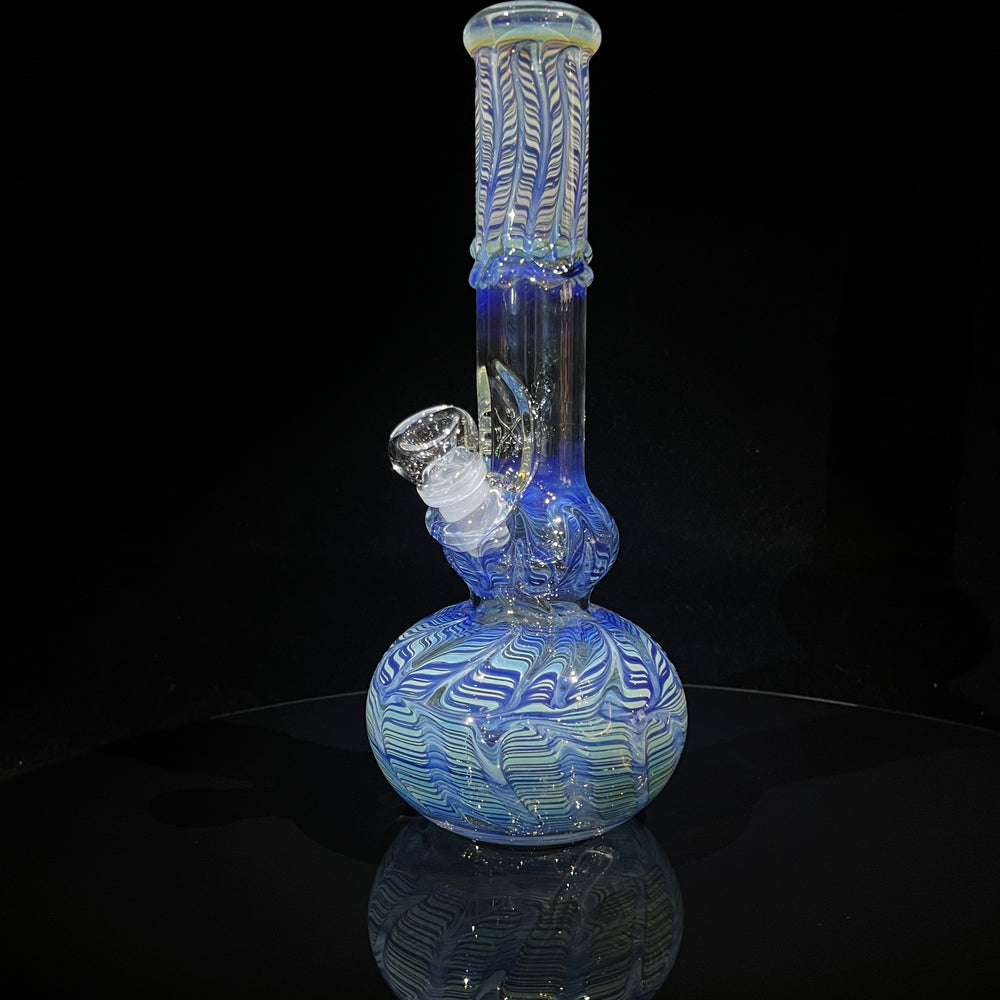 11" Double Bubble Color Rake Bong Glass Pipe Mary Jane's Glass