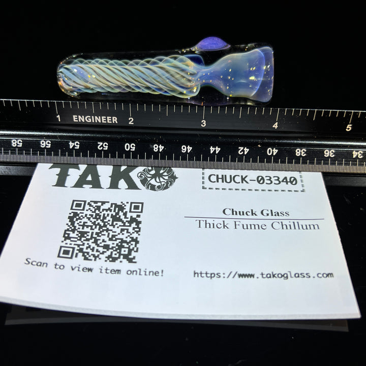 Thick Fume Chillum Glass Pipe Chuck Glass   