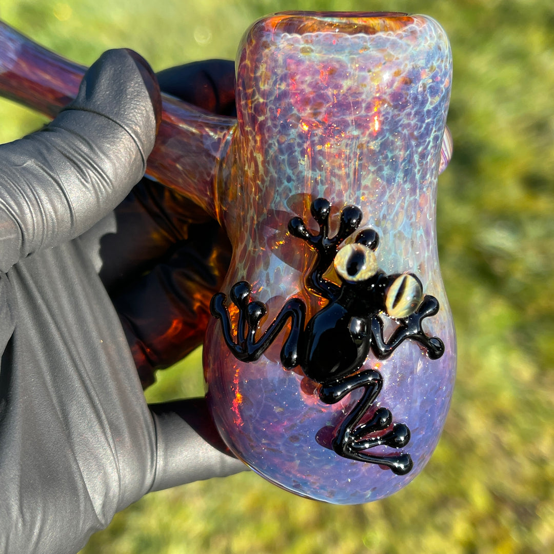 Purple Magic Frog Bubbler Glass Pipe Beezy Glass   