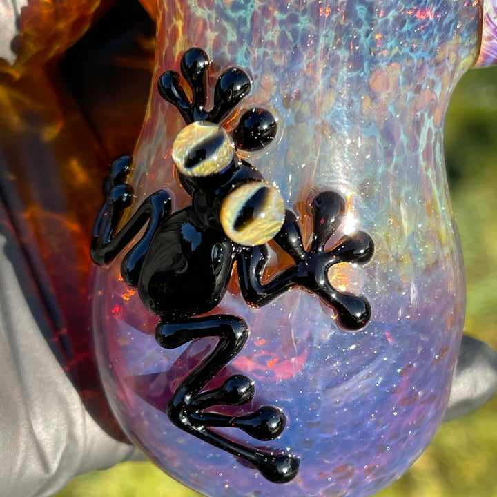 Purple Magic Frog Bubbler Glass Pipe Beezy Glass   