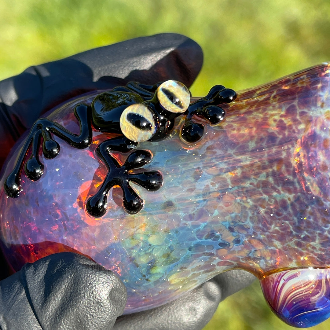 Purple Magic Frog Bubbler Glass Pipe Beezy Glass   