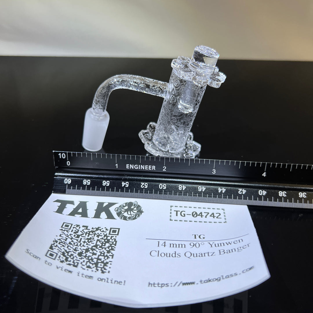 14 mm 90° Clouds Quartz Banger Accessory TG   