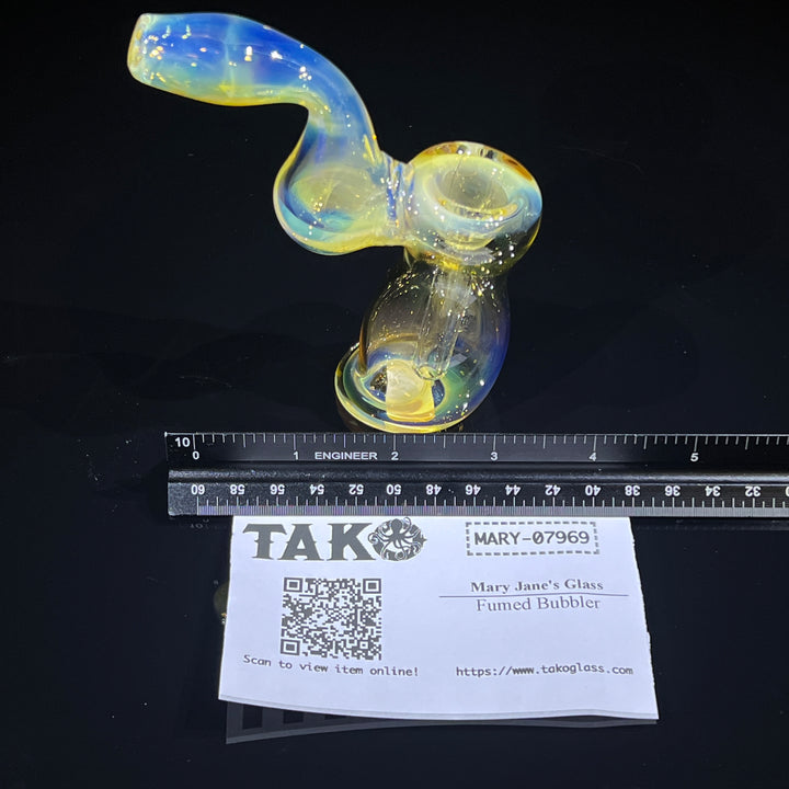 Fumed Bubbler Glass Pipe Mary Jane's Glass