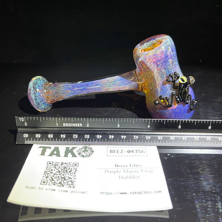 Purple Magic Frog Bubbler Glass Pipe Beezy Glass   