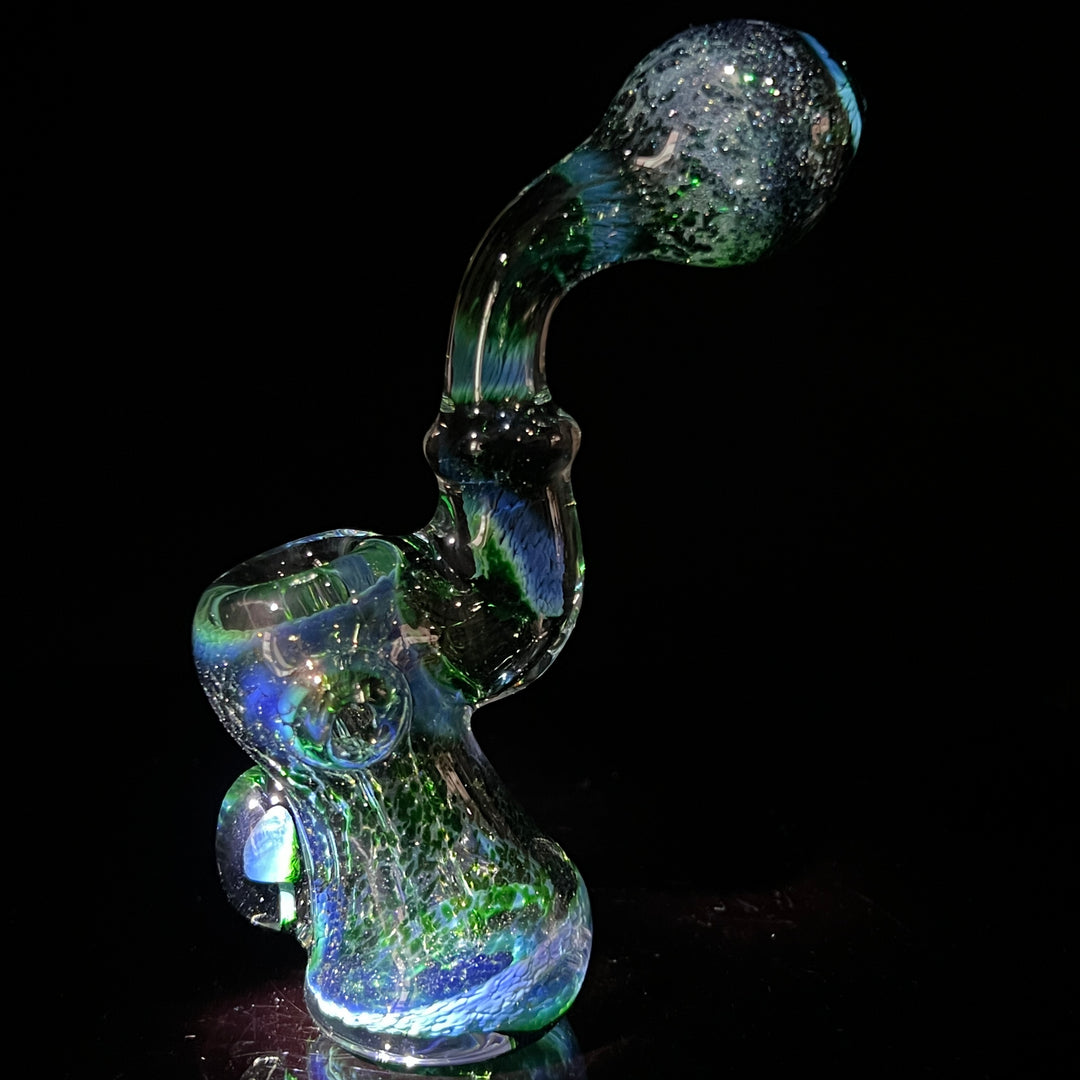 Experimental Jade Mushroom Magic Standup Sherlock Bubbler Glass Pipe Beezy Glass   
