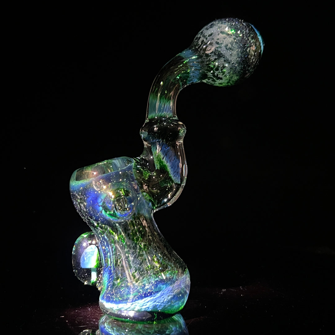 Experimental Jade Mushroom Magic Standup Sherlock Bubbler Glass Pipe Beezy Glass   