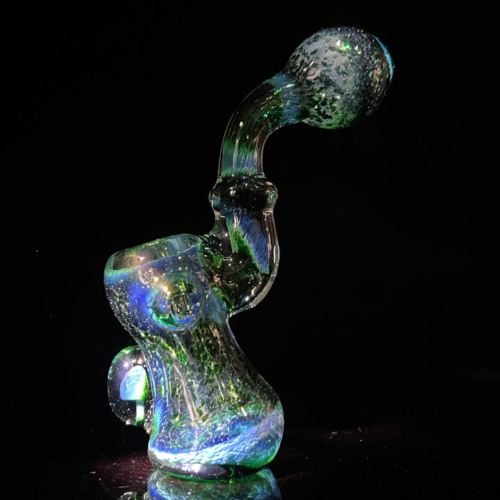 Experimental Jade Mushroom Magic Standup Sherlock Bubbler Glass Pipe Beezy Glass   