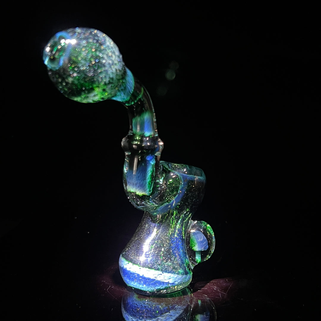 Experimental Jade Mushroom Magic Standup Sherlock Bubbler Glass Pipe Beezy Glass   