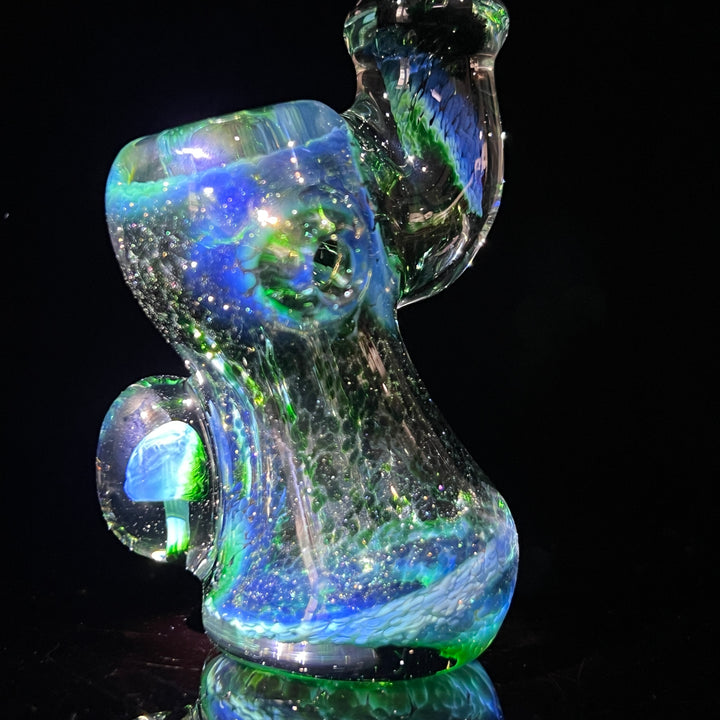 Experimental Jade Mushroom Magic Standup Sherlock Bubbler Glass Pipe Beezy Glass   