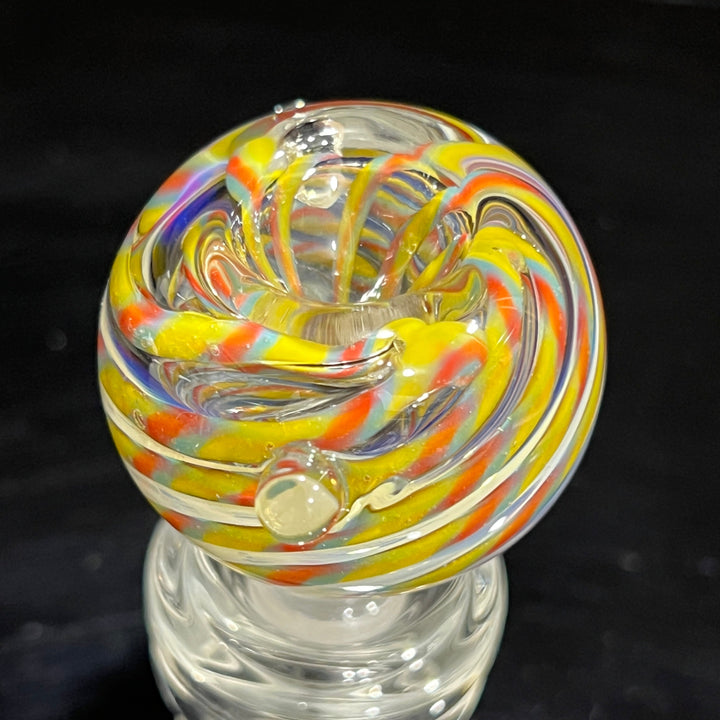12" Ripple Fume Beaker Bong + Pull Slide Combo Glass Pipe TG   