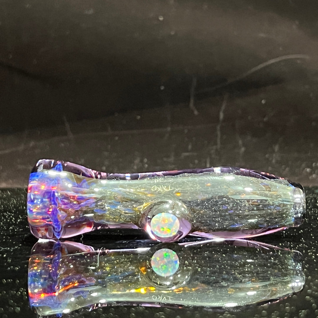 Black Plasma Opal Chillum Glass Pipe Tako Glass   