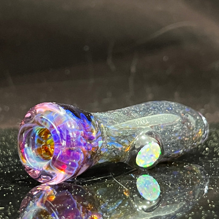 Black Plasma Opal Chillum Glass Pipe Tako Glass   