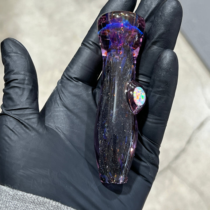 Black Plasma Opal Chillum Glass Pipe Tako Glass   