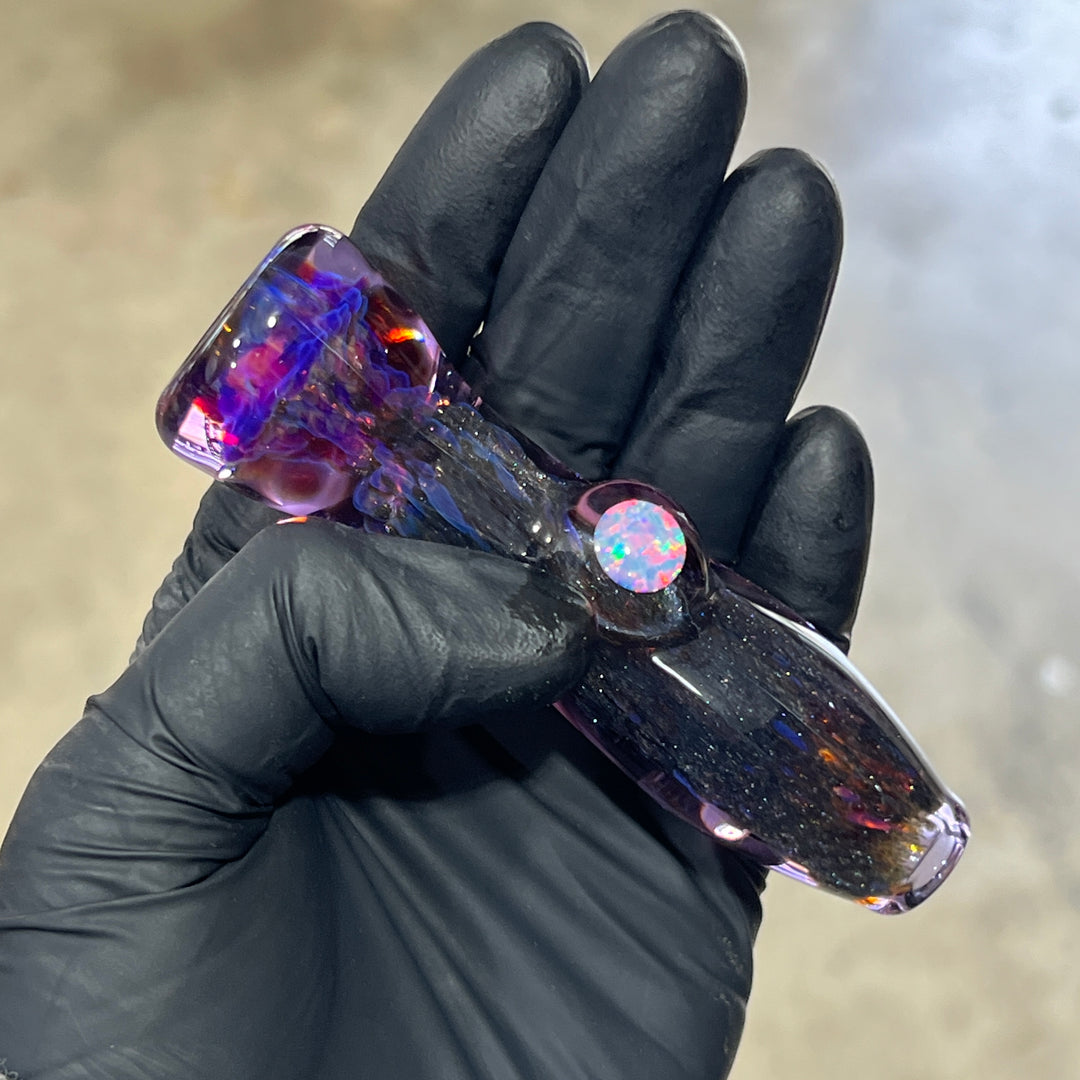 Black Plasma Opal Chillum Glass Pipe Tako Glass   