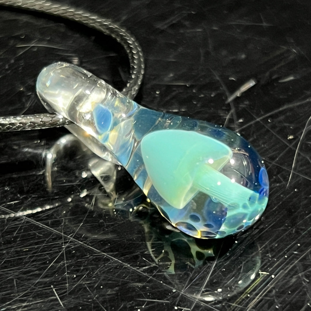 Fancy Blue Mushroom Drop Pendant Glass Pipe Beezy Glass   