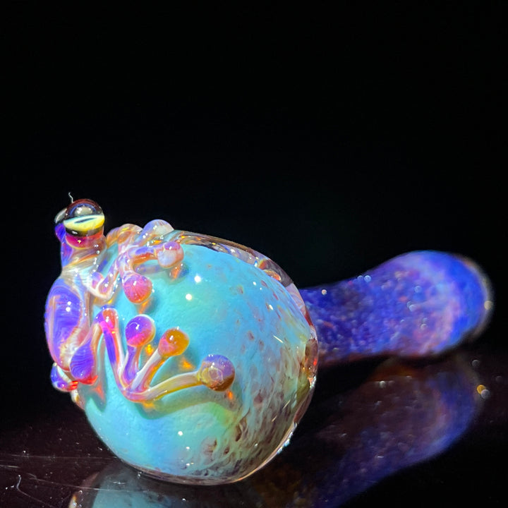 Purple Magic Frog Spoon Glass Pipe Beezy Glass   