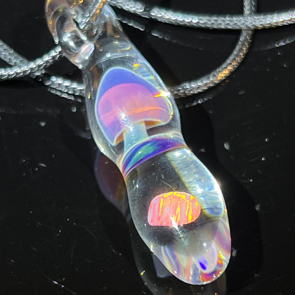 Fancy Mushroom Opal Drop Pendant Glass Pipe Beezy Glass   