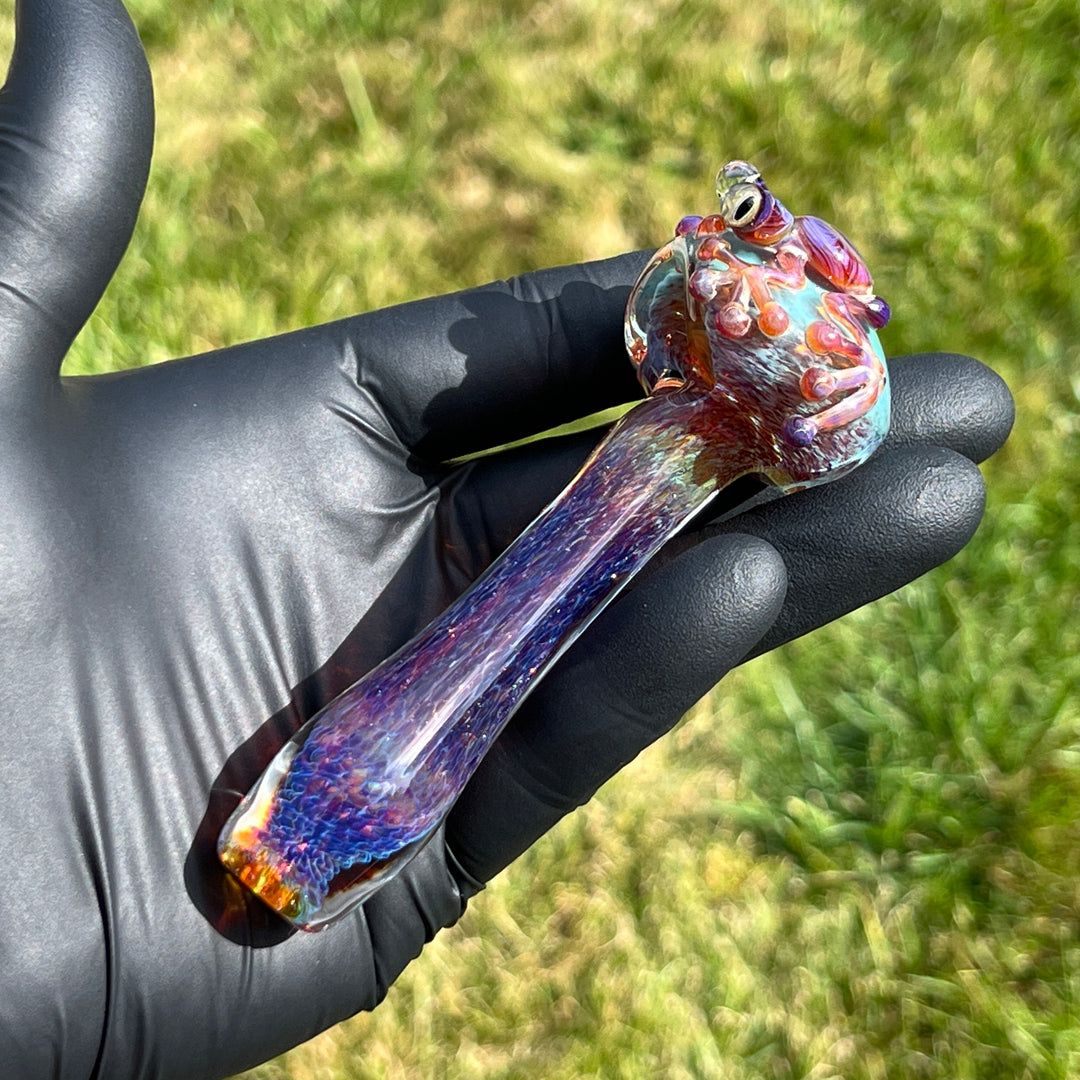 Purple Magic Frog Spoon Glass Pipe Beezy Glass   