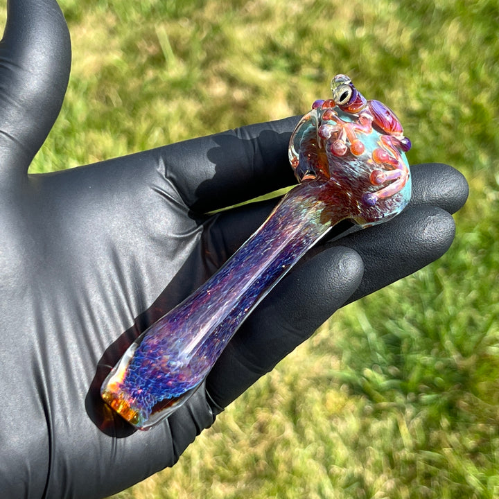 Purple Magic Frog Spoon Glass Pipe Beezy Glass   