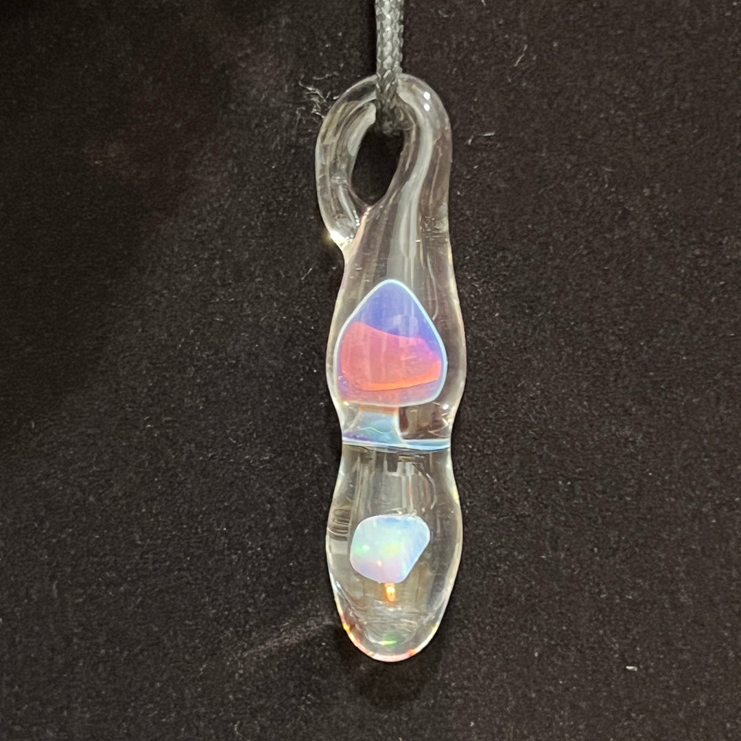 Fancy Mushroom Opal Drop Pendant Glass Pipe Beezy Glass   