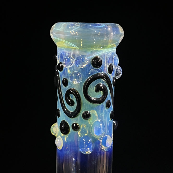8" Fumed Color Squiggle Beaker Bong Glass Pipe Mary Jane's Glass