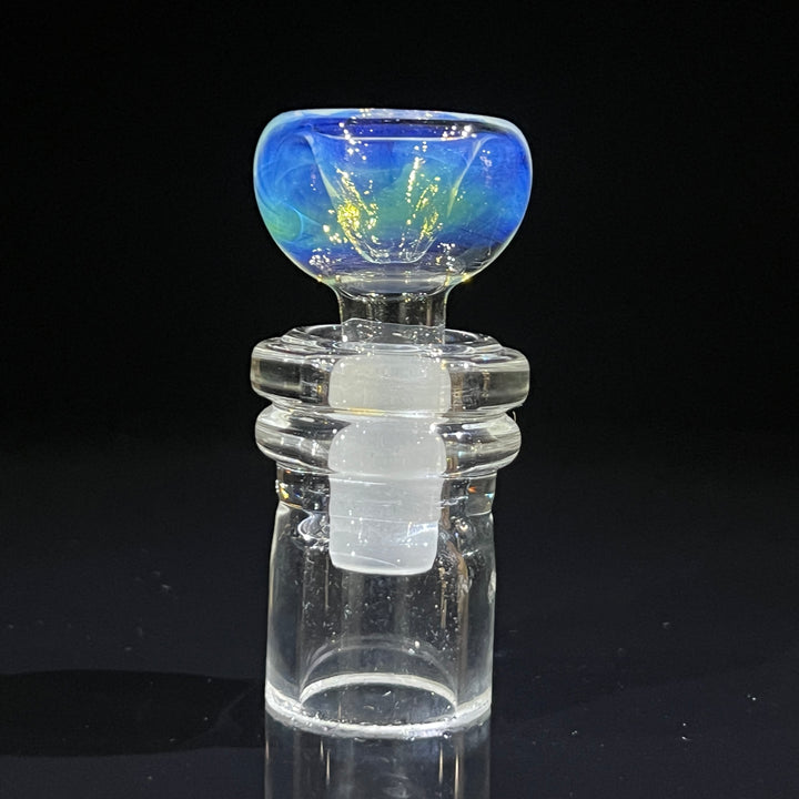 8" Fumed Color Squiggle Beaker Bong Glass Pipe Mary Jane's Glass
