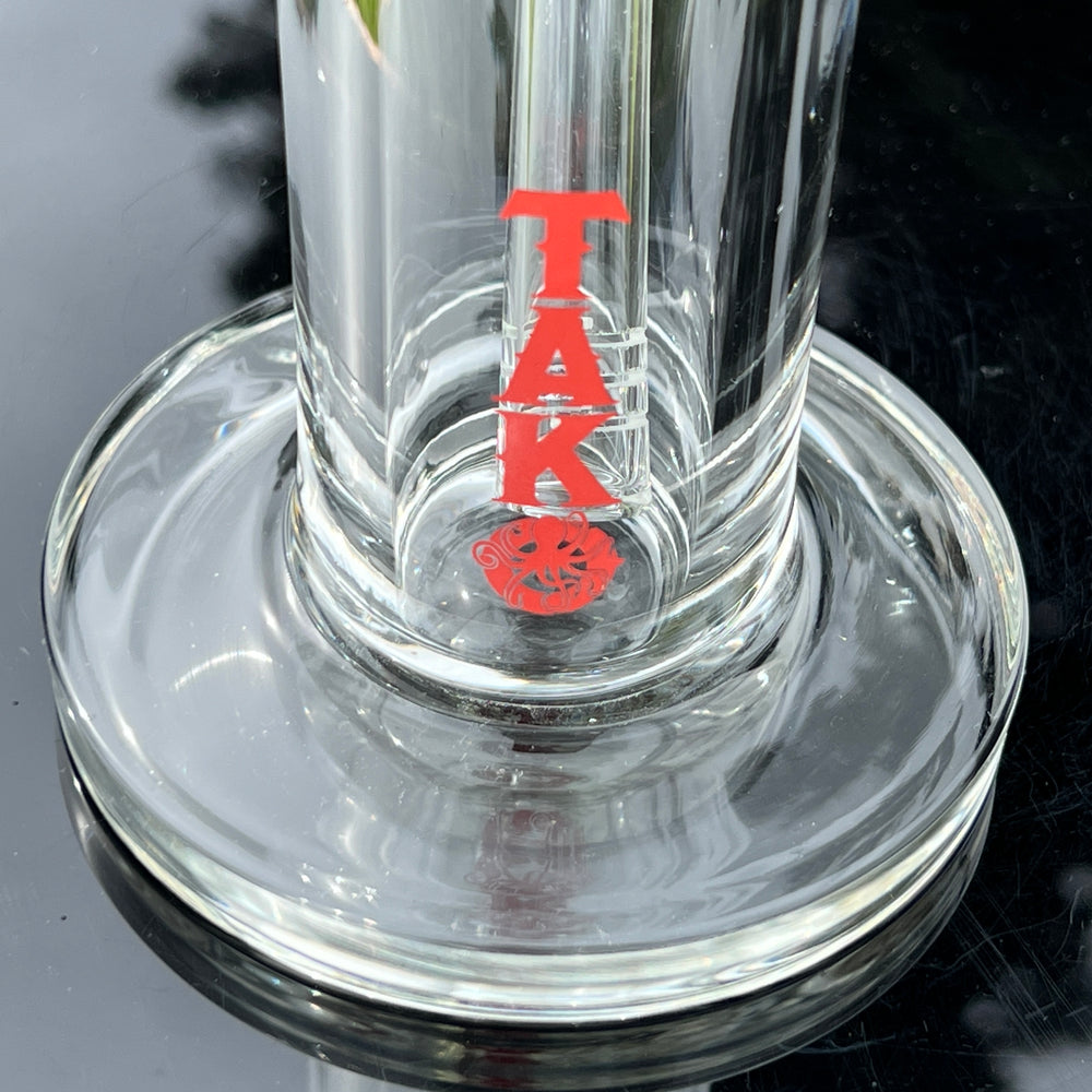 9 mm TAKO Label Straight Tube Bong 12" - Red Glass Pipe TG   