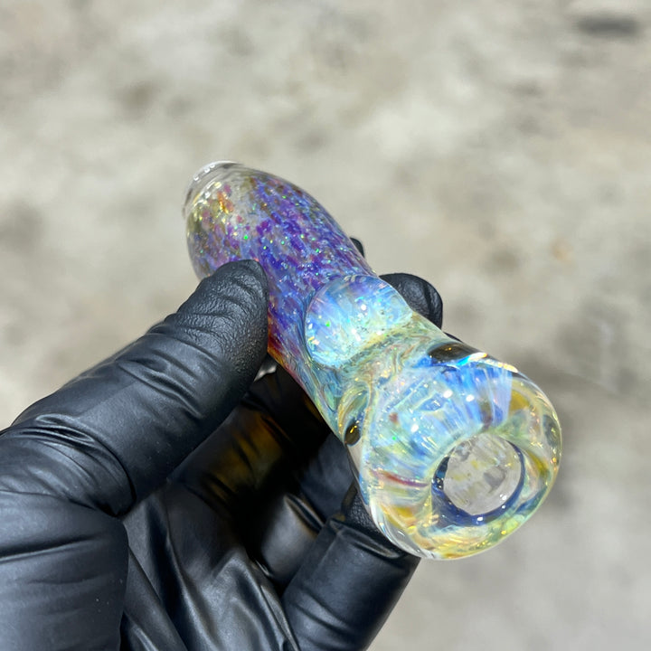 Purple Ghost Stardust Chillum Glass Pipe Tako Glass   