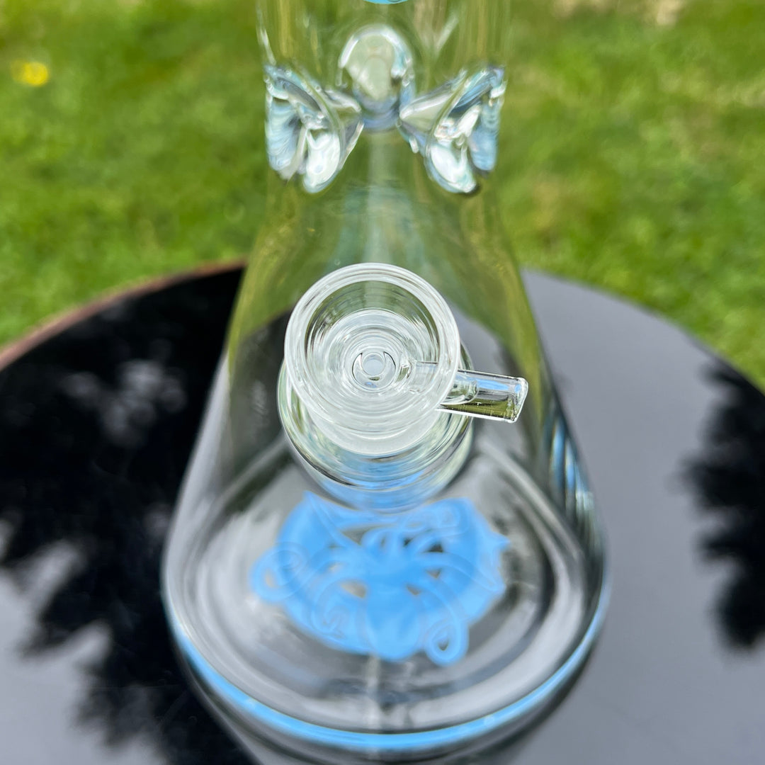 9 mm TAKO Label Beaker Bong 12" - Blue Glass Pipe TG   