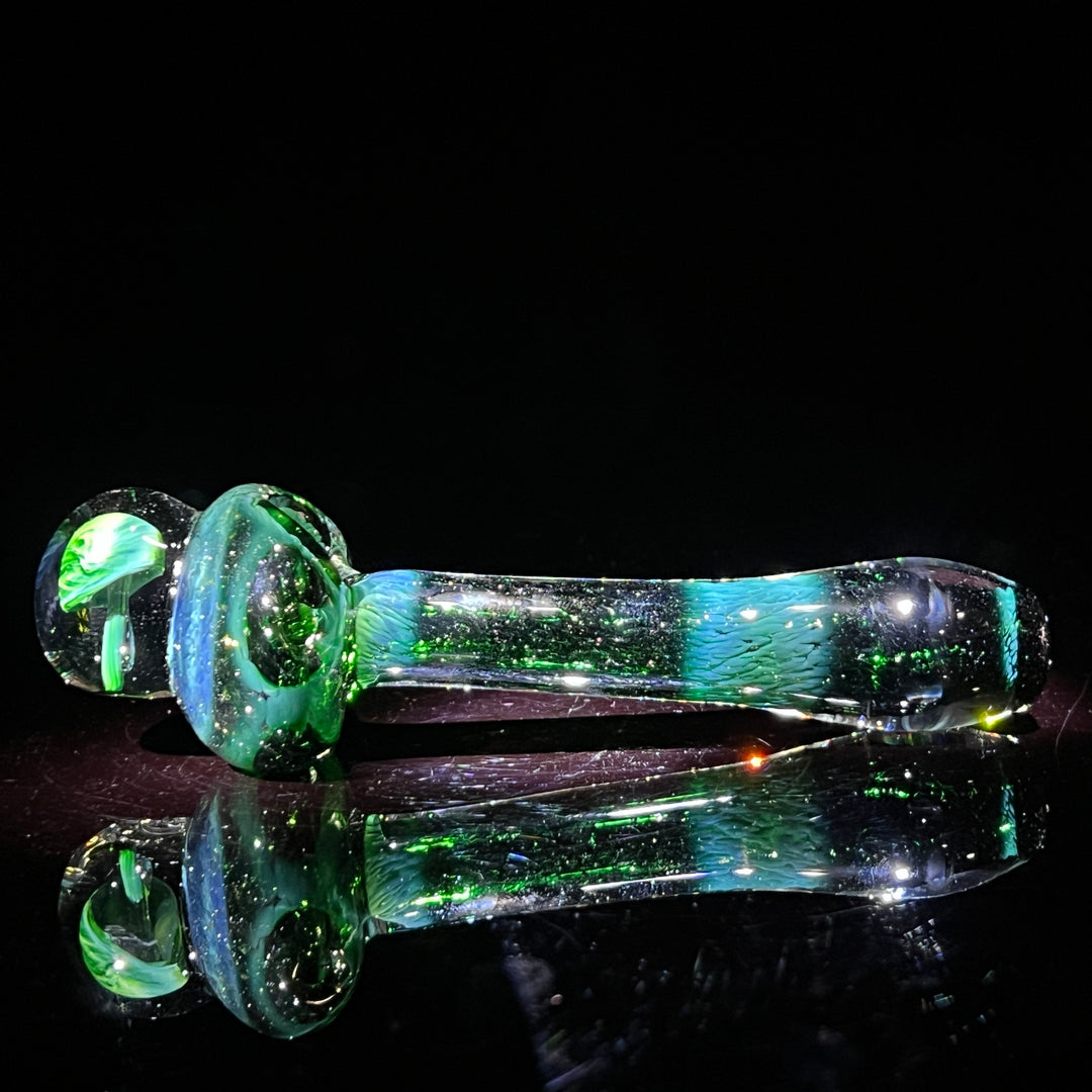 Large Mushroom Experimental Jade  Pipe Glass Pipe Beezy Glass   