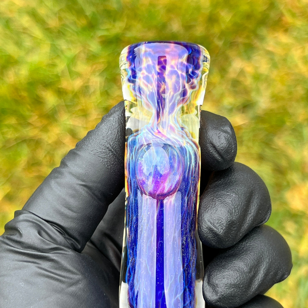 Purple Ghost Chillum Glass Pipe Tako Glass   