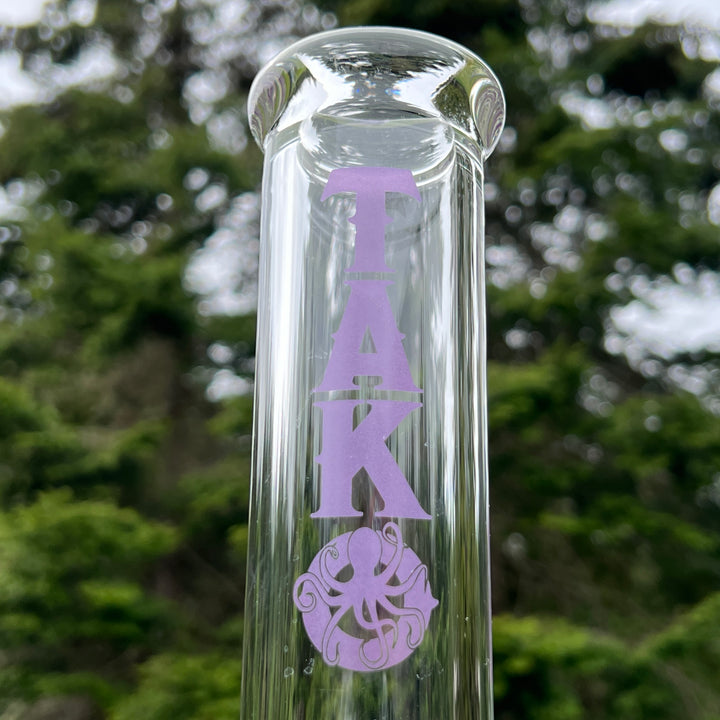 9 mm TAKO Label Beaker Bong 12" - Purple Glass Pipe TG   