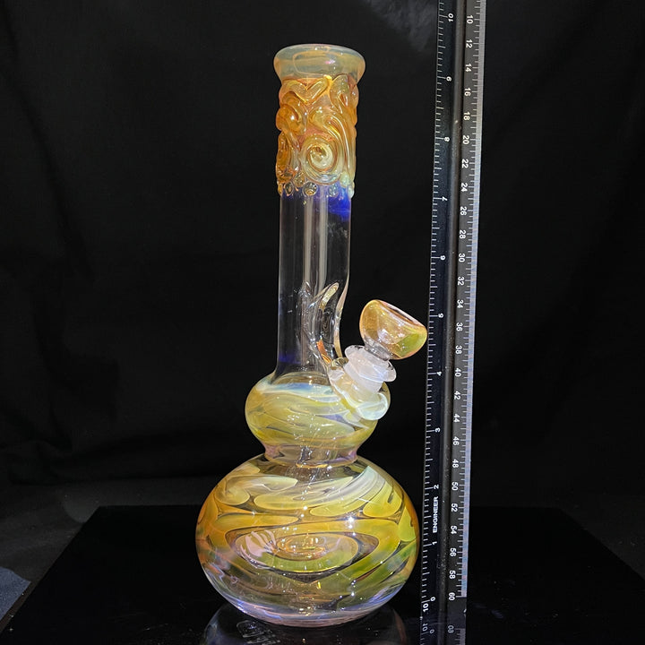 9.5" Fumed Double Bubble Bong Glass Pipe Mary Jane's Glass   