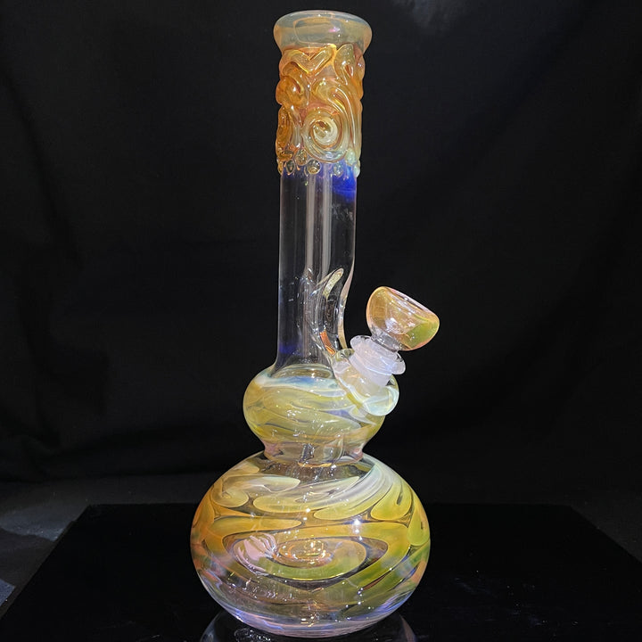 9.5" Fumed Double Bubble Bong Glass Pipe Mary Jane's Glass   