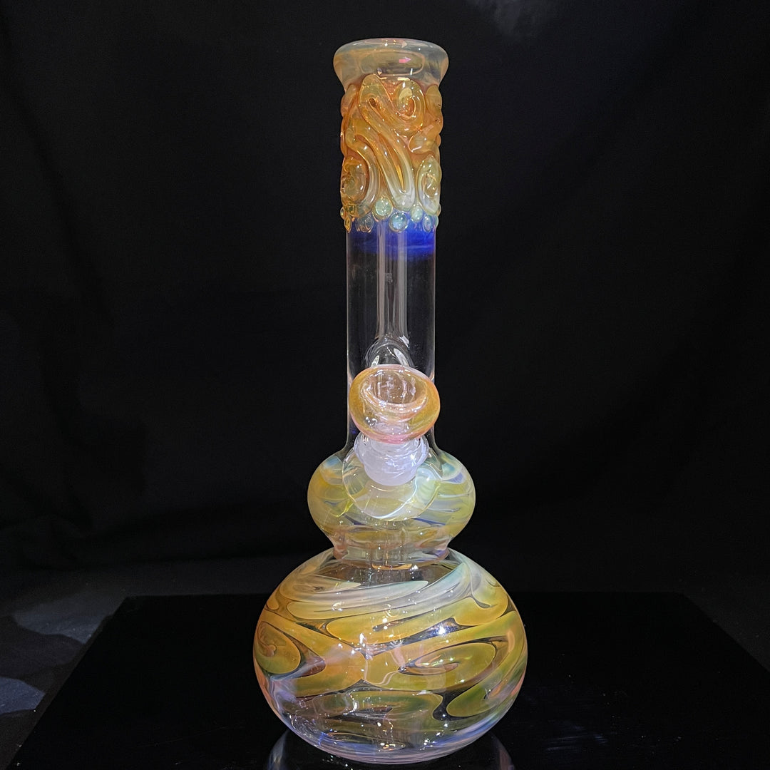 9.5" Fumed Double Bubble Bong Glass Pipe Mary Jane's Glass   