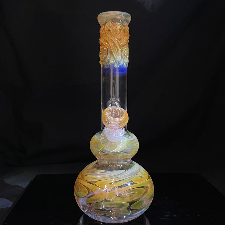 9.5" Fumed Double Bubble Bong Glass Pipe Mary Jane's Glass   