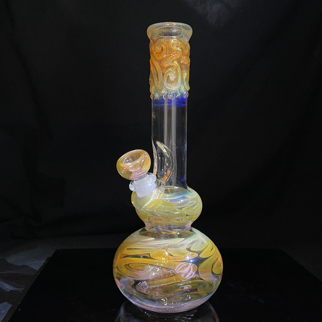 9.5" Fumed Double Bubble Bong Glass Pipe Mary Jane's Glass   