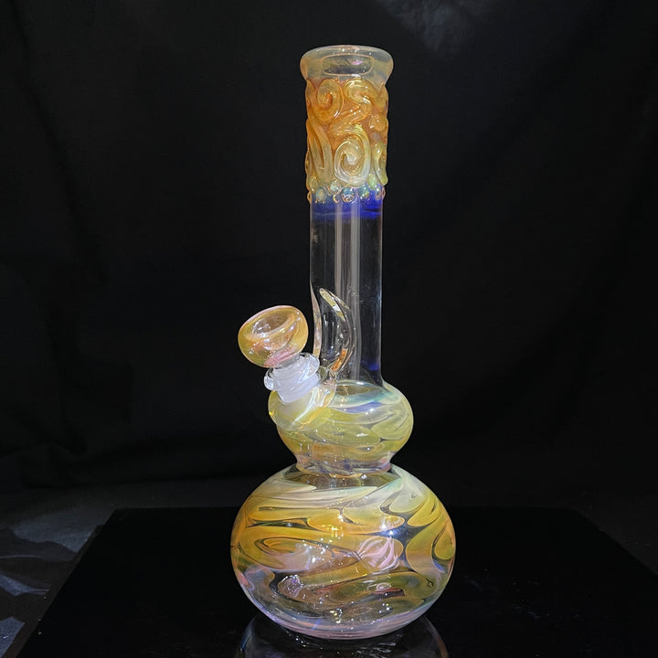 9.5" Fumed Double Bubble Bong Glass Pipe Mary Jane's Glass   