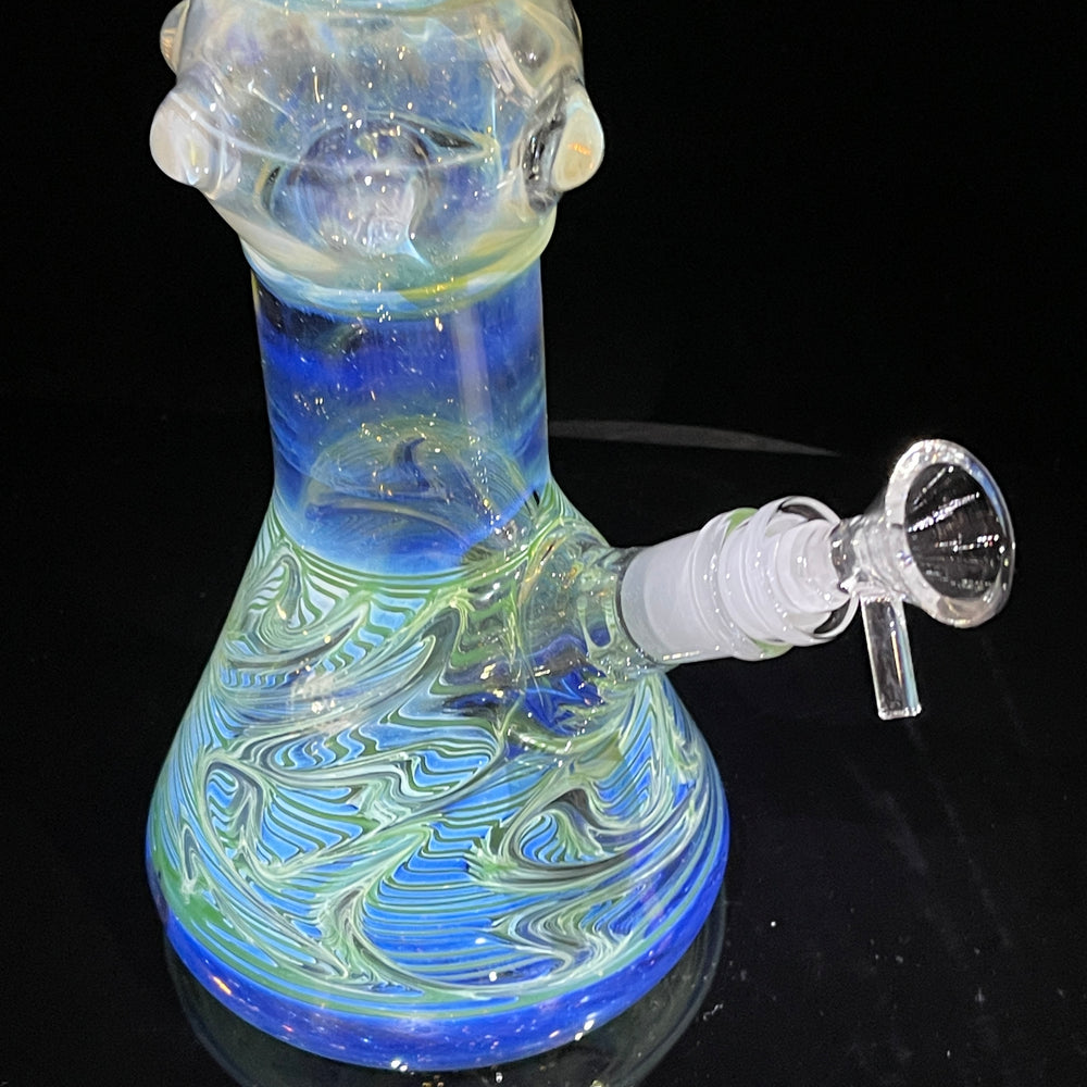 50x5 16" Ripple Fume Beaker Bong Glass Pipe TG   