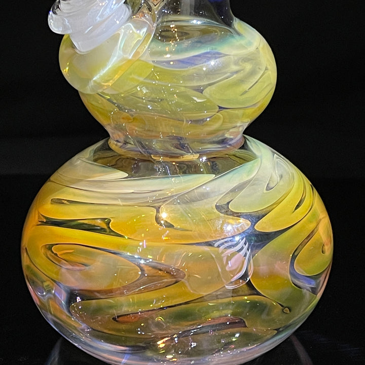9.5" Fumed Double Bubble Bong Glass Pipe Mary Jane's Glass   